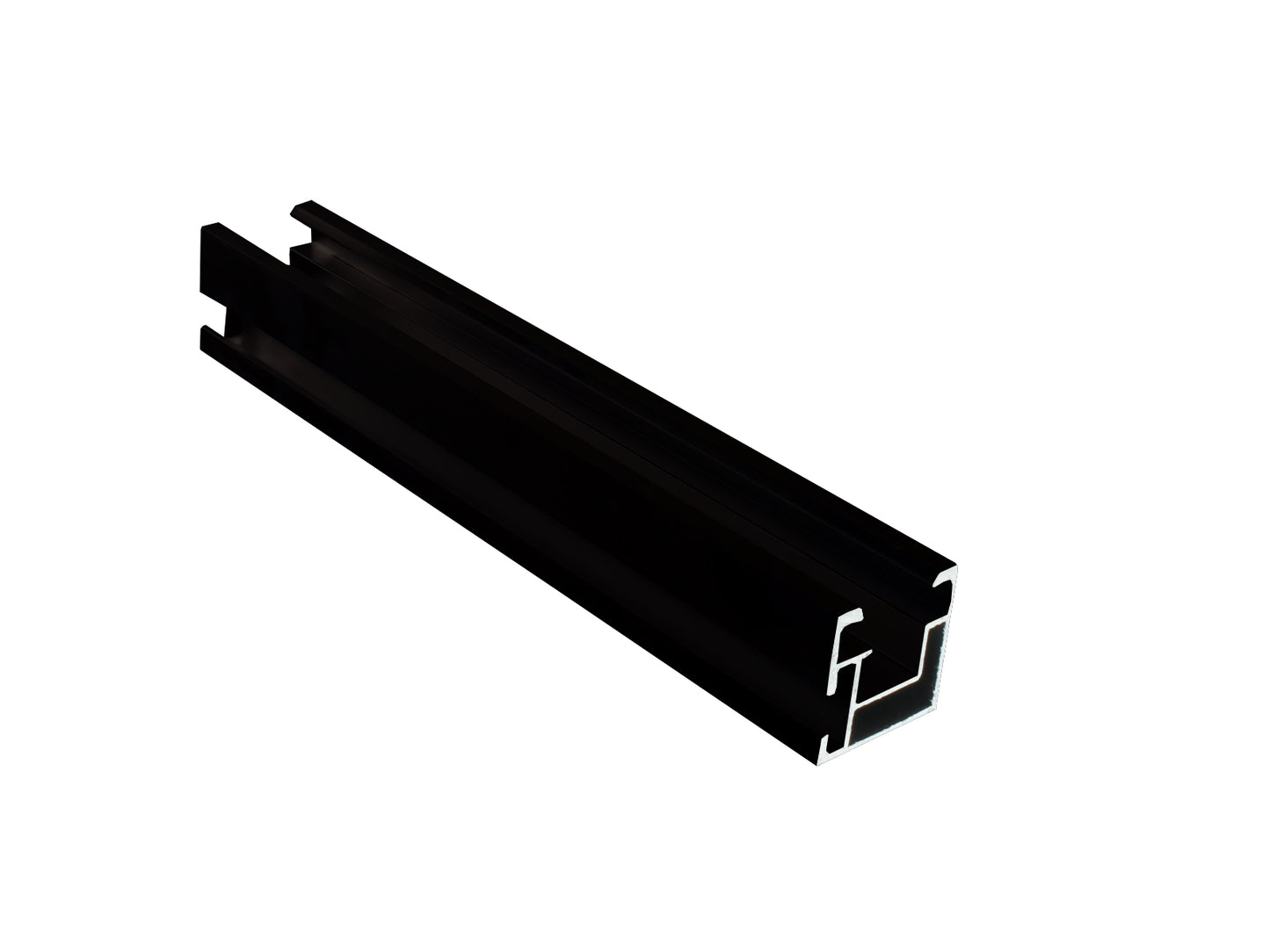 Montageprofil Aluminium schwarz 40x40mm 2,40m